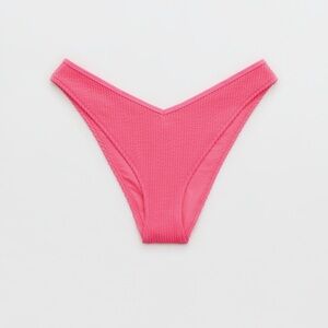 Aerie Crinkle Voop Cheeky Bikini Swim Bottom, Medium